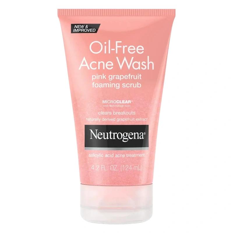 Oil-Free Acne Wash Pink Grapefruit فومing Scrub نوتروژنا - پوستیتو