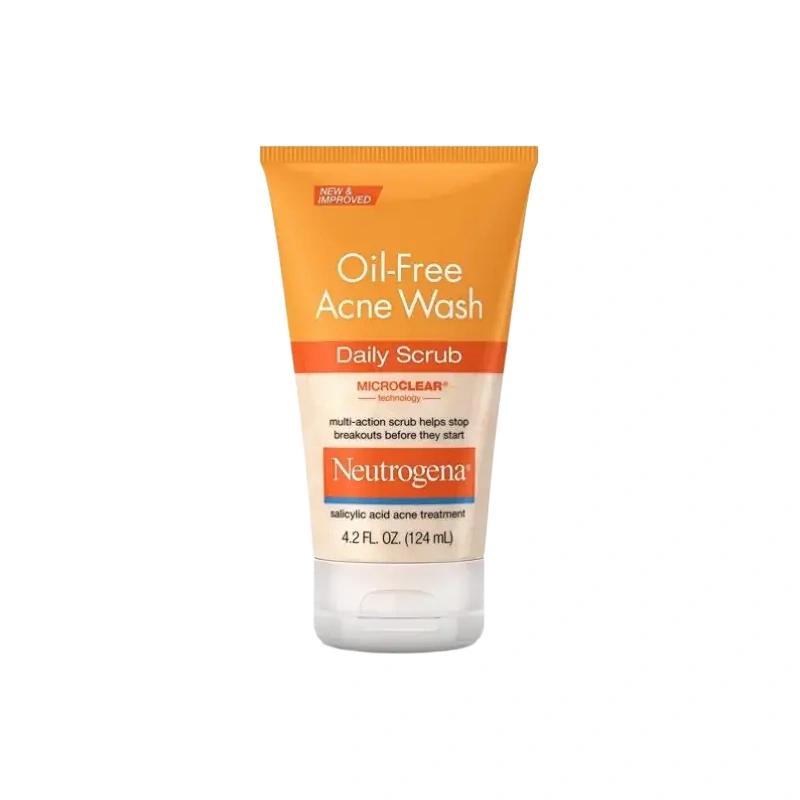 Oil-Free Acne Face Wash Daily Scrub With اسید سالیسیلیک نوتروژنا - پوستیتو