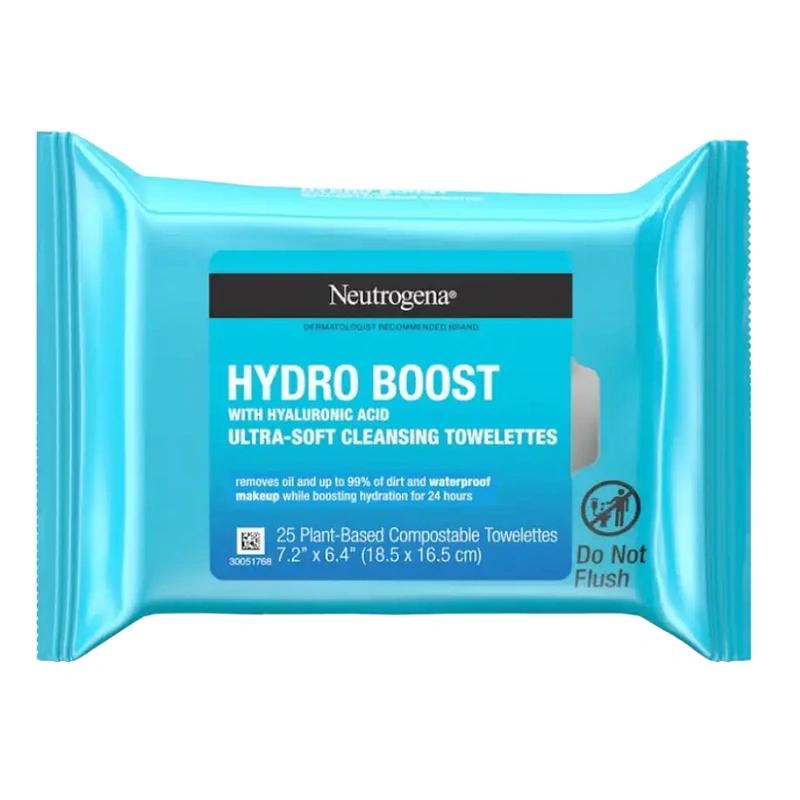 Hydro Boost Ultra-Soft پاککننده Towelettes نوتروژنا - پوستیتو