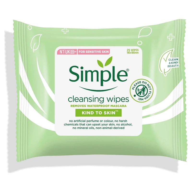 Kind To Skin پاککننده Facial Wipes Simple Skincare - پوستیتو