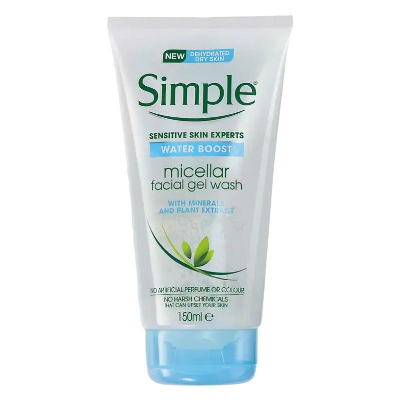 Water Boost Micellar پاککننده Facial Gel Wash Simple Skincare - پوستیتو